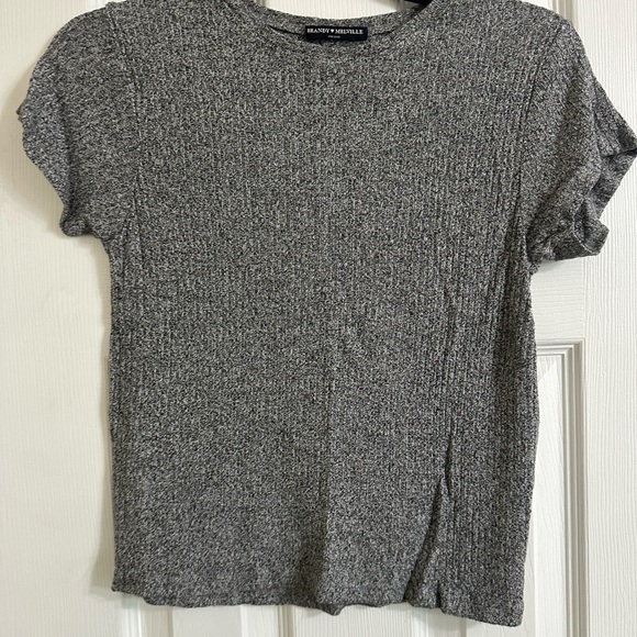 Brandy Melville Heather Gray Short Sleeve Tee - Picture 1 of 2